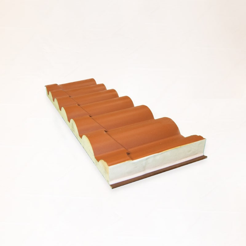 Panel Imitacion Teja Rojo Marron Imitacion